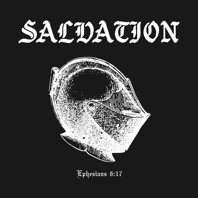 Helmet of Salvation Ephesians 6:17 Gothic Bible Verse by thecamphillips