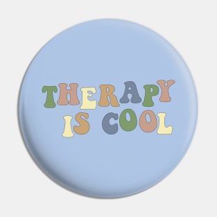 Therapy is Cool Earth Tones Pin