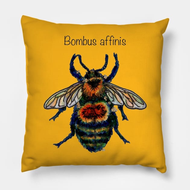 Rusty Patched Bumblebee Pillow by ThisIsNotAnImageOfLoss