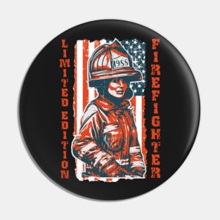 Firefighter woman USA flag funny sarcastic quote Limited edition Pin