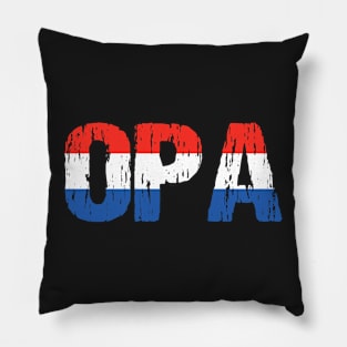 Netherlands Grandpa Opa Grandfather Dutch Flag Pillow