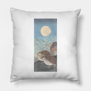 Quail by Ohara Koson Pillow