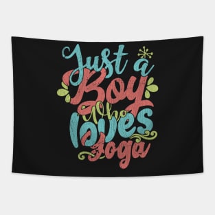 Just A Boy Who Loves Yoga Gift product Tapestry