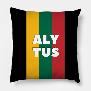 Alytus City in Lithuanian Flag Vertical Pillow