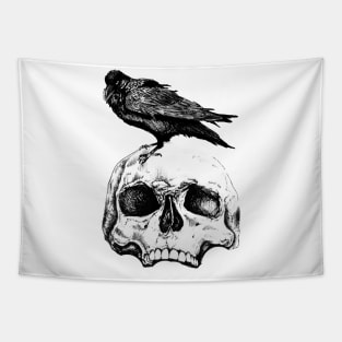 Skull raven head Tapestry