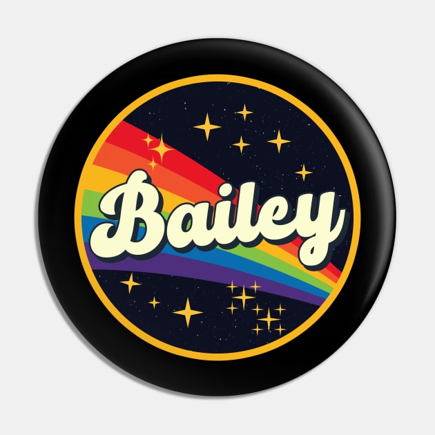 Bailey // Rainbow In Space Vintage Style Pin by LMW Art