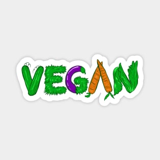 Vegan Typography Magnet