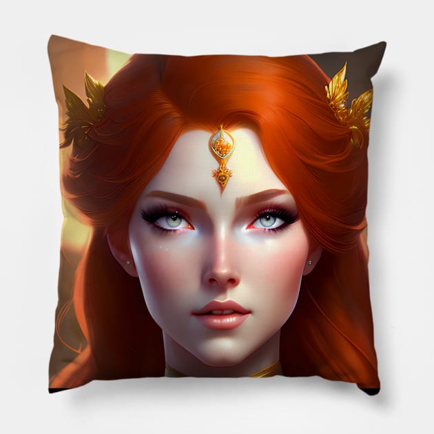 Graceful Vision | Portrait of women Pillow by artist369