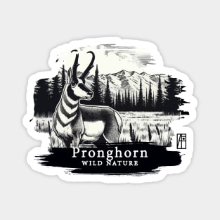 Pronghorn - WILD NATURE - PRONGHORN -14 Magnet