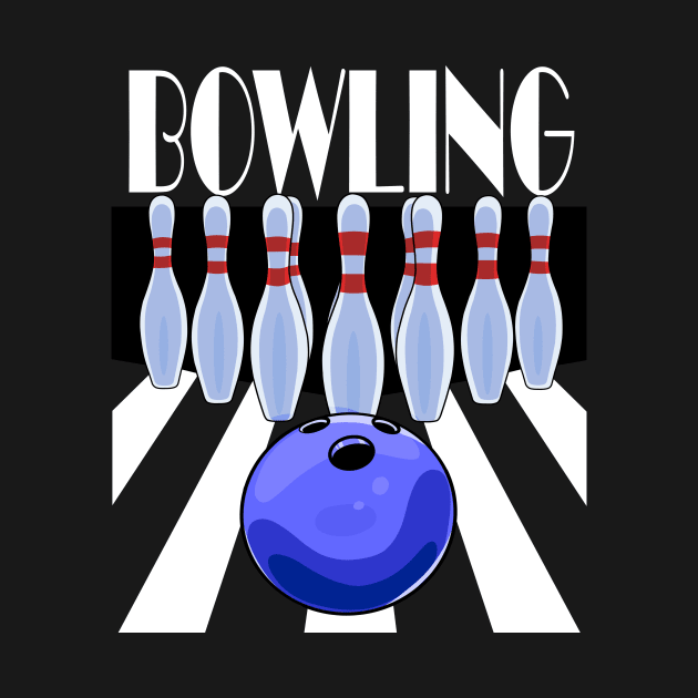 Bowling Ball Bowler Team Pins by Noseking