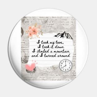 Fleetwood Mac Landslide Lyrics Print Pin