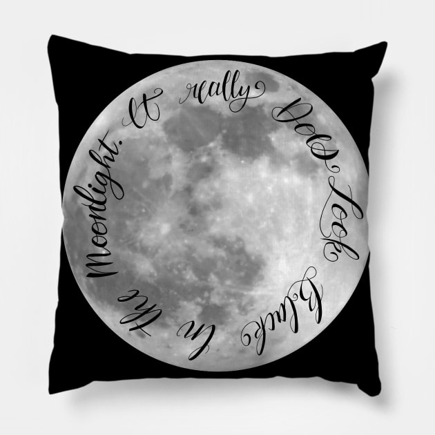 Black in the moonlight Pillow by BlackPaws