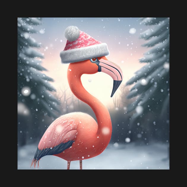 Cute Christmas Flamingo by Art8085