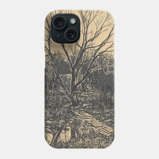 Old tree and stream with a ferry Phone Case