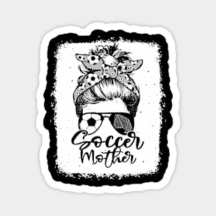 Soccer Mother Vintage Leopard Messy Bun Bleached Magnet