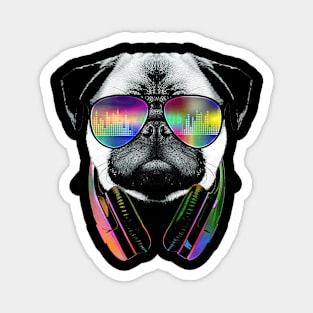 Music Pug Dog Magnet