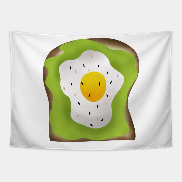 Avocado toast Tapestry by Juliana Costa