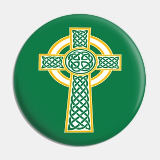 Ornamental Celtic High Cross Decorative Knotwork 4 Pin