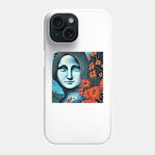 Mona Lisa with flowers Phone Case