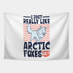 I just really love Arctic Foxes - Arctic Fox Tapestry