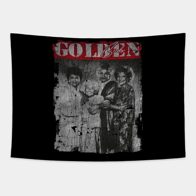 TEXTURE ART - the GOlden Girls Squad Vintage Tapestry by ZiziVintage