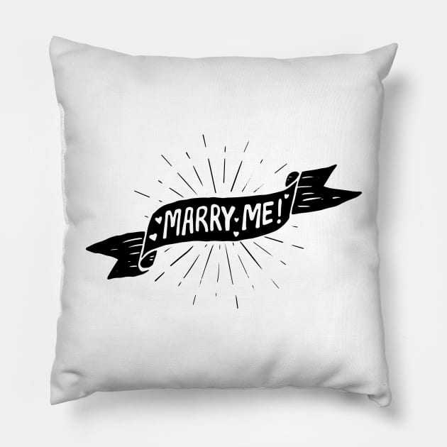 Marry Me Pillow by BecArtc