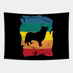 Finnish Lapphund Distressed Vintage Retro Silhouette Tapestry