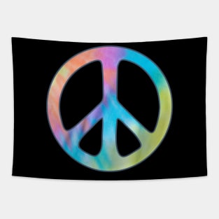 Tie Dye Peace Sign Tapestry