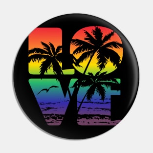 Love is Love Gay Pride LGBT Beach | BearlyBrand Pin