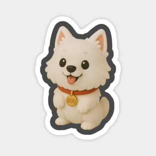 Adorable Samoyed Pup Magnet