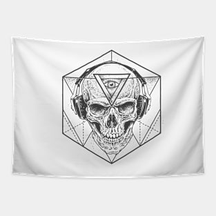 Abstract Skull Art Tapestry