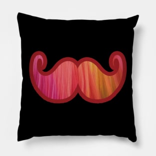 Colorful Mustache Pillow