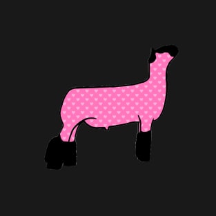 Pink Hearts Market Wether Lamb Silhouette 2 - NOT FOR RESALE WITHOUT PERMISSION T-Shirt