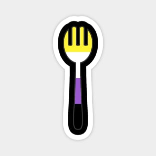 Nonbinary Spork Magnet