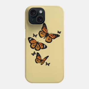 Vintage Orange Monarch Butterflies Phone Case