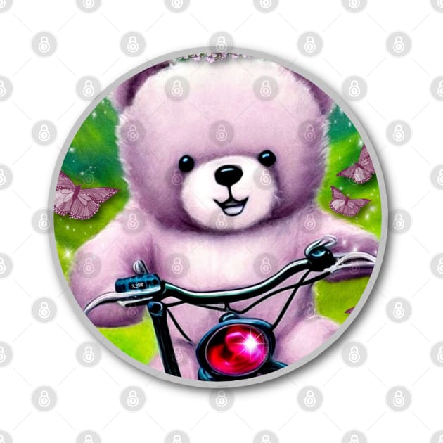 Bike Riding Teddy Bear by KC Morcom aka KCM Gems n Bling aka KCM Inspirations