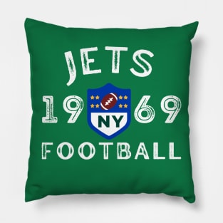 New York Football Jets Vintage Style Pillow