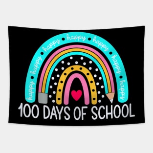 Happy 100Th Day Of School Teacher 100 Days Rainbow Tapestry