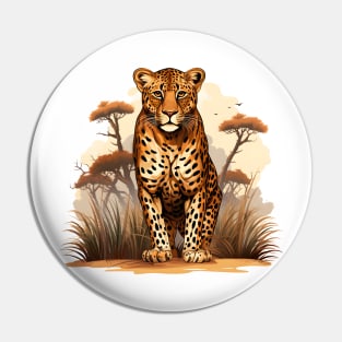 African Leopard Pin