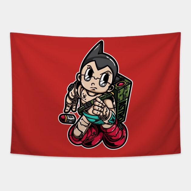 ASTRO BOY MECH Tapestry by Rockartworks