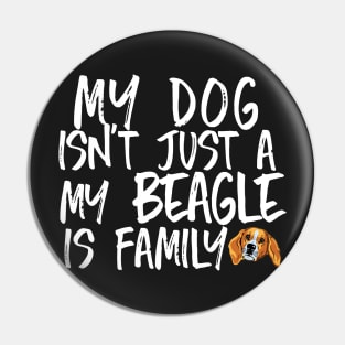 My dog isn't just a beagle My beagle is family Pin