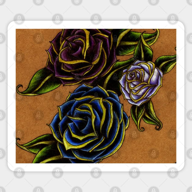 Elegant Roses Flower Sticker