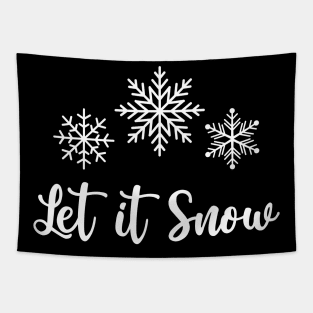 Let it snow a cute and minimal christmas snow Tapestry