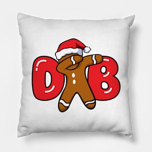 Dabbing Gingerbread Man Christmas Cookie Pillow