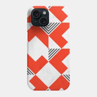 Marble Red Blocks Phone Case