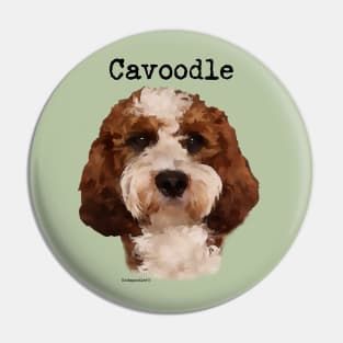 Red Cavoodle Dog Pin