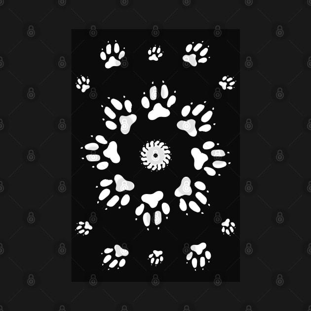 Black and White Dog Paws by KRitters