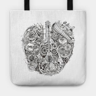 Guitar Mechanical Heart Tote