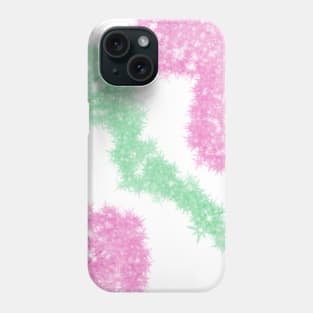 Pink green glitter sparkle art design Phone Case