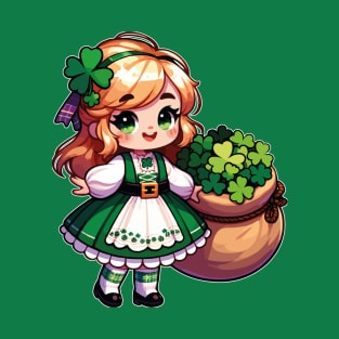 A Irish Girl In St Patrick Day T-Shirt